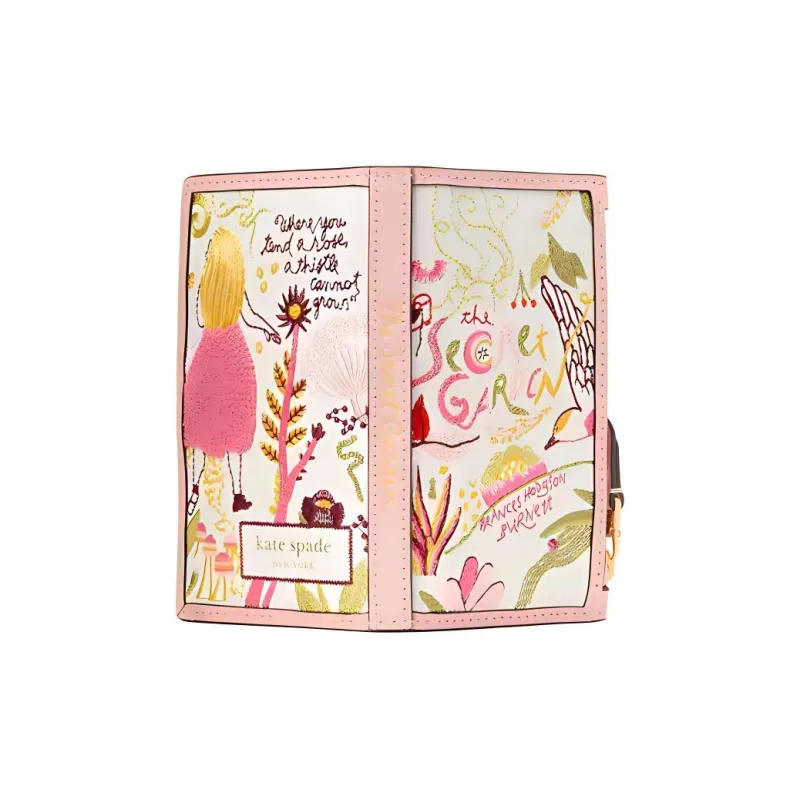 Kate Spade Storyteller Cow Leather Card Holder Wallet Women's Pink-2