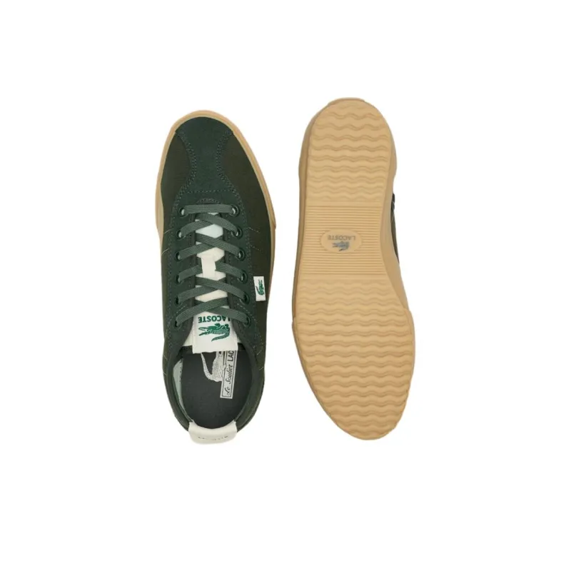 LACOSTE Low-Top Canvas Shoes Men's Black-4