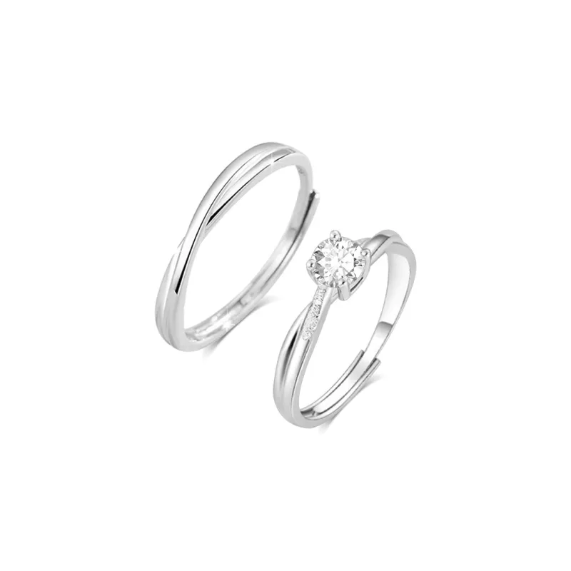 BLANK IN BLANK Sterling Silver Rings Unisex-0
