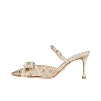 DIOR Adiorable Closed Toe Slippers 8cm Women's Gold
