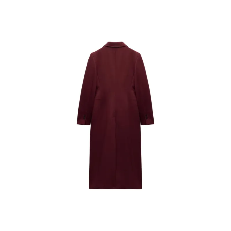 ZARA Valentine's Day Collection Coats Women's Dark Red Color-1