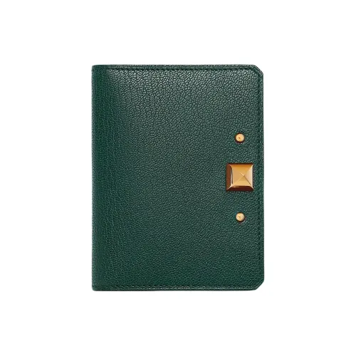HERMES Medor Tarmac Chamkila Goatskin Card Holder Women's 6O Vert Cypres Pine Green