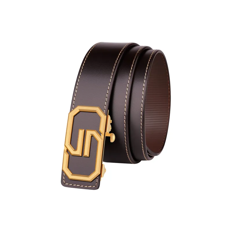 CATELLES Cowhide Stainless Steel Leather Belts Men's 3.5cm-8