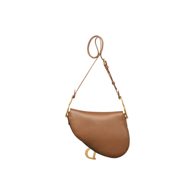 DIOR Saddle Calfskin Saddle Bag, Shoulder Bag Medium Size Women's Camel-3
