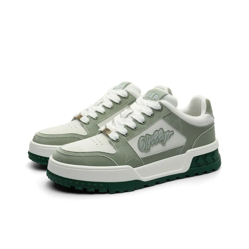 JEEP SPIRIT Skateboard Shoes Men Low Top Dragon Well Green-1