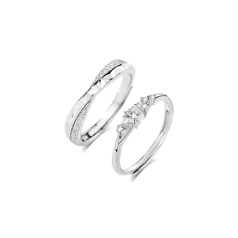 BLANK IN BLANK Sterling Silver Rings Unisex-0