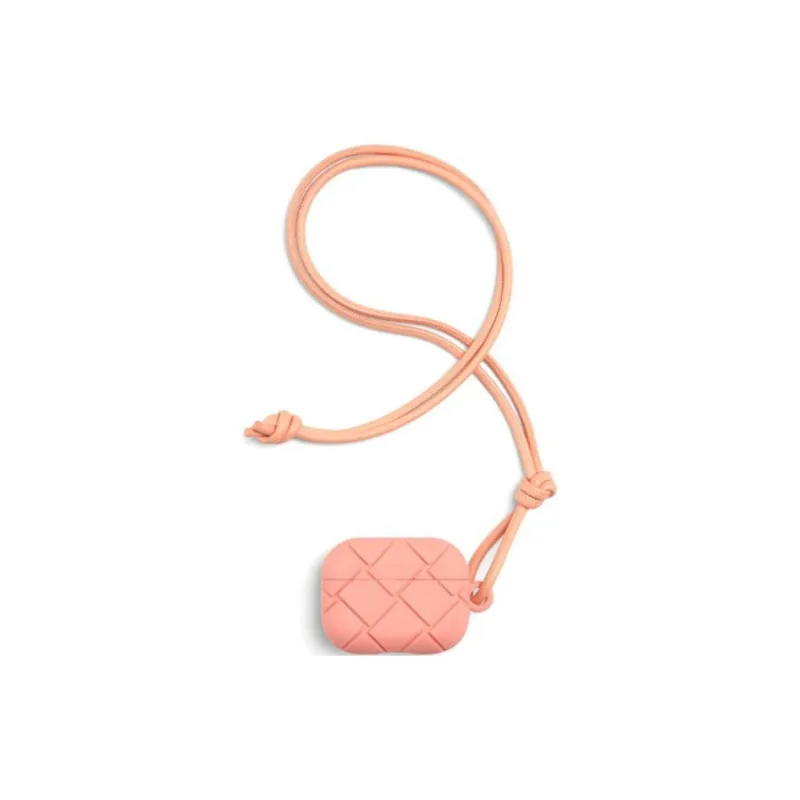 Bottega Veneta Bottega Veneta Luggage Collection Cow Leather Earphone Case Unisex Light Pink-0