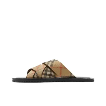 Burberry Slide Slippers Men's Umber