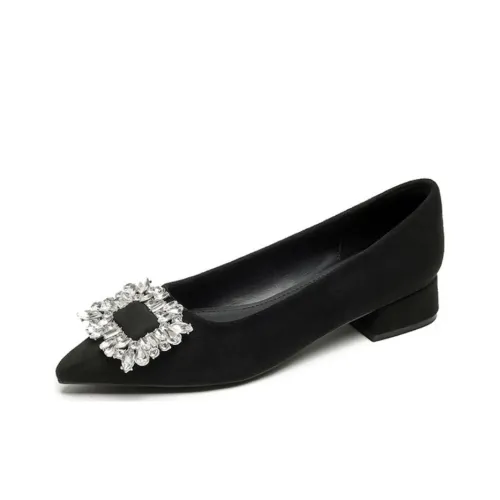 Than Than Me Chunky Heel High Heels Women's Black