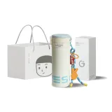 Shopping Bag, Light Blue White+Light Blue Lanyard
