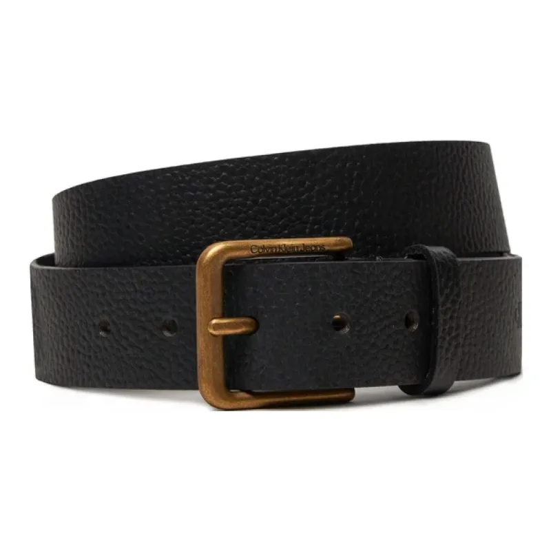 CALVIN KLEIN Leather Belts Men's Black Width 3.5CM-0