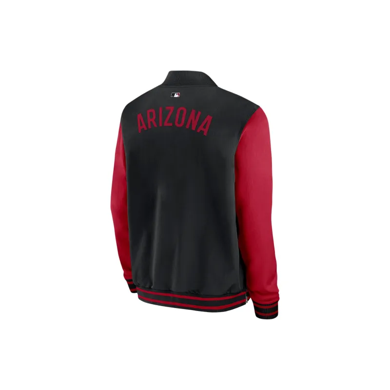 Nike Arizona Diamondbacks Authentic Collection Dugout Men's Nike Mlb Full Zip Bomber Jacket-1