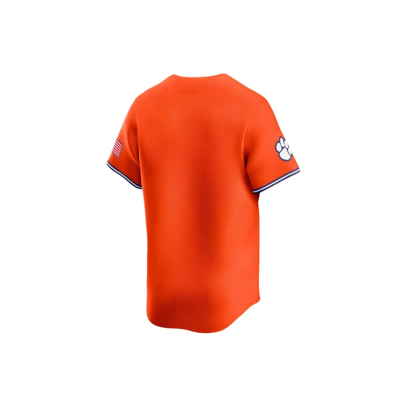 Nike Clemson Tigers Men's Nike College Limited Baseball Jersey-1