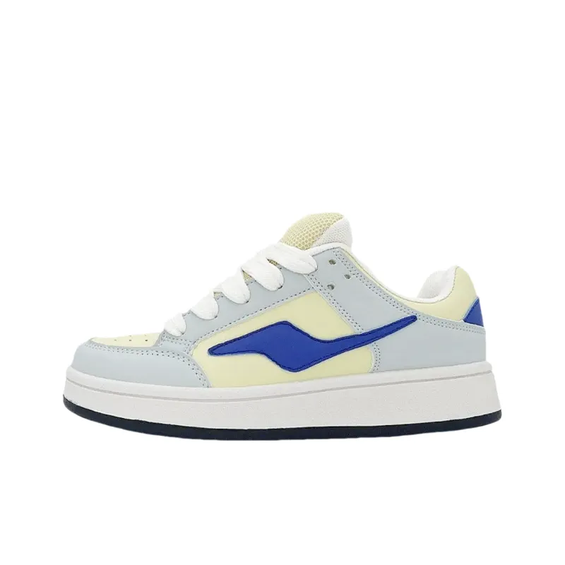 Fawn Miri Coverage Slip Resistant And Abrasion Resistant Low Top Skateboard Shoes Women's Blue Yellow-0