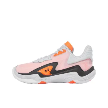 Under Armour Anti Slip Wear Resistant Low Top Basketball Shoes Unisex Gray Red