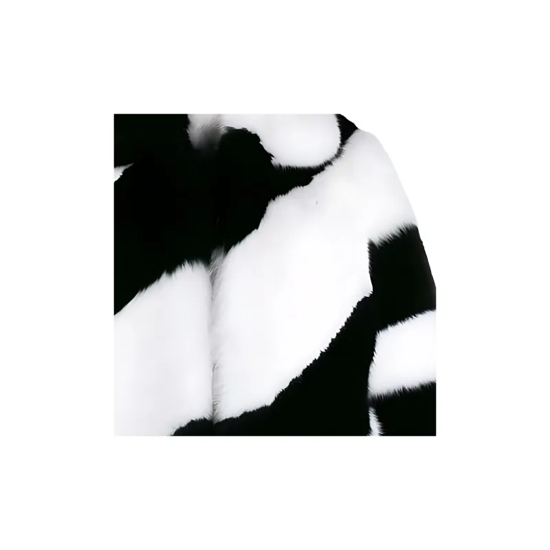 SAINT LAURENT Coats Women's Black White-5
