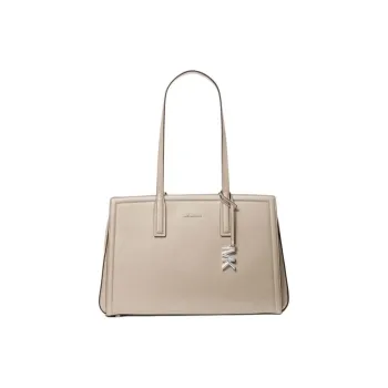 MICHAEL KORS Cow Leather Tote Bag, Shopping Bag, Shoulder Bag Medium Size Women's Light Sand