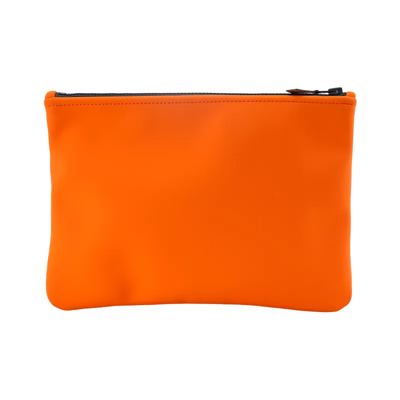HERMES Polyamide Clutch Medium Size Women's Orange-2