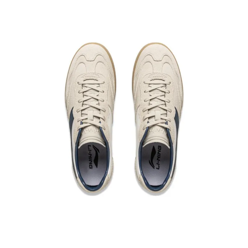 LiNing Sports Life Collection Anti-Slip And Wear-Resistant Balance Low-Top Skateboard Shoes Men's Beige Blue White-3