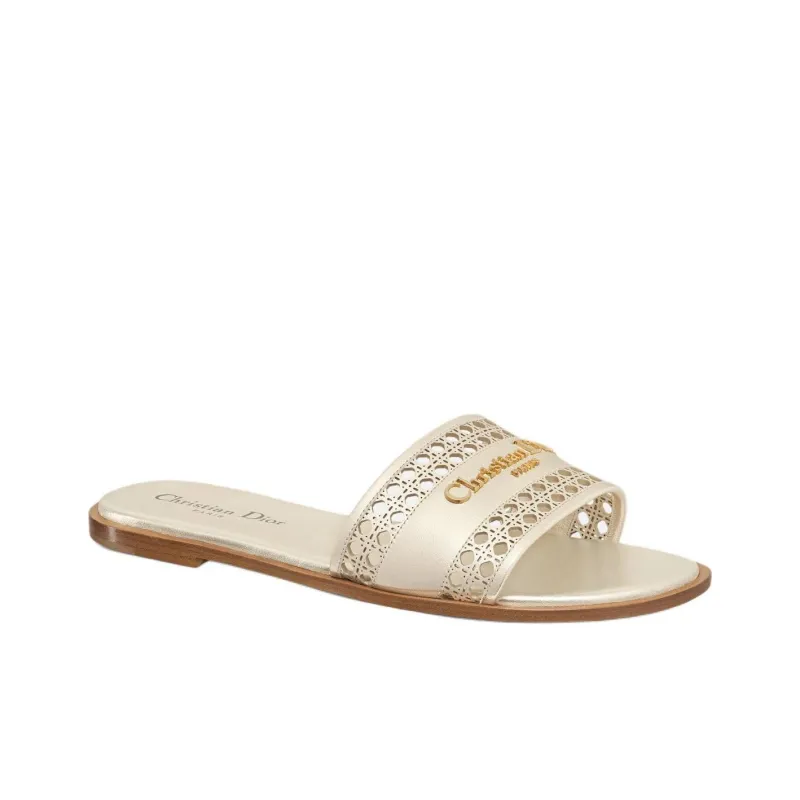 DIOR D Lane Slide Slippers Women's Gold-2