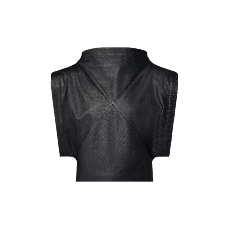 LOUIS VUITTON Portrait Collar Leather Dress-3