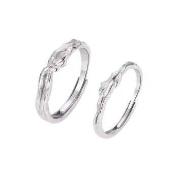 GUDUD 999 Fine Silver Rings Unisex