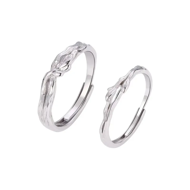 GUDUD 999 Fine Silver Rings Unisex-0
