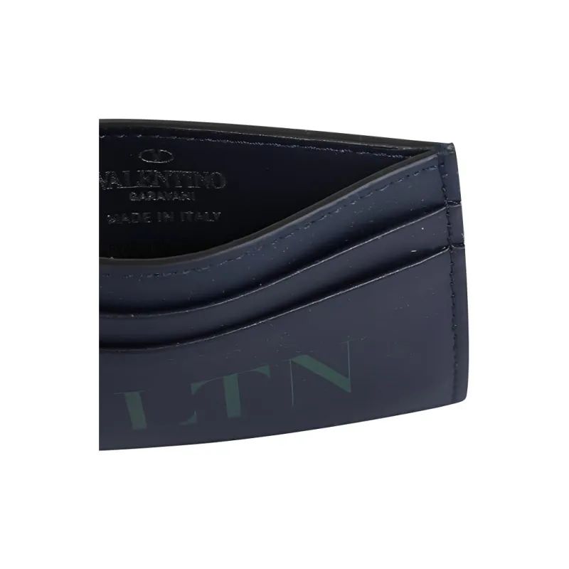 Valentino Valentino Luggage Collection Leather Card Holder Regular Men's Blue-2