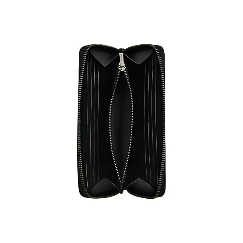 COACH Accordion Wallet Coated Canvas With Smooth Calfskin Wallet Men's Bronze & Charcoal & Black-2