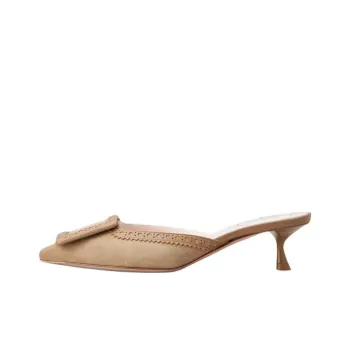 Roger Vivier Viv' In The City Closed Toe Slippers 4.5cm Women's Brown