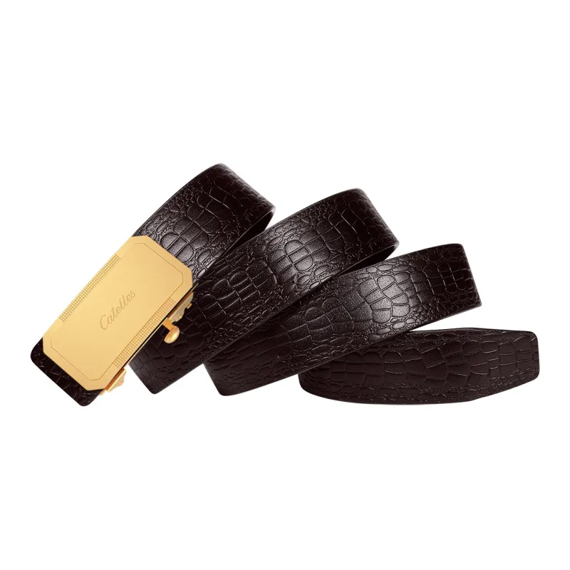 CATELLES Cow Leather Leather Belts Men's 3.5cm-8