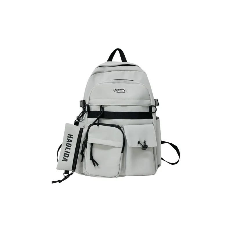 Cwatcun Nylon Backpack Unisex White/Black-17