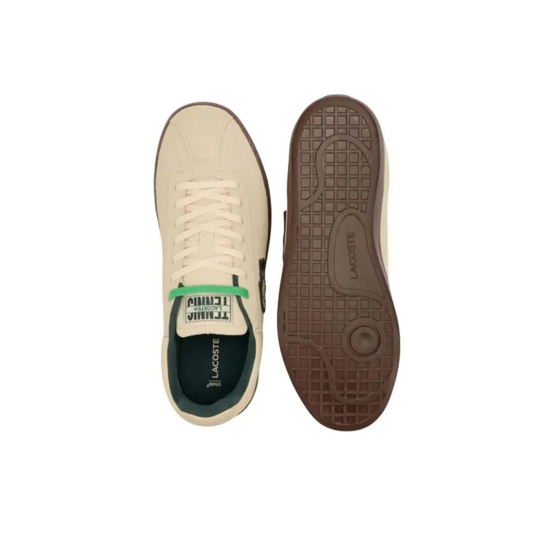 LACOSTE BASESHOT Anti Slip Wear Resistant Low Top Skateboard Shoes Women's Light Brown-3
