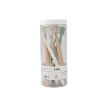 CHENYISHENG Round Bucket Japanese Toothbrush 8 Pcs Soft Bristles For Adults