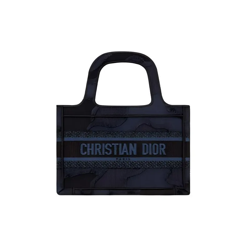 DIOR BookTote Canvas Handbag Mini Women's Blue-0