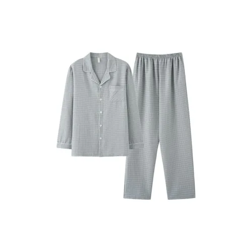 XISHE Pajama Set Men's Light Gray