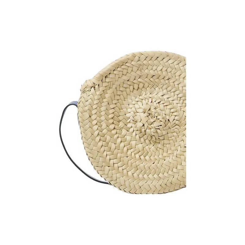 Chloe Marcie Raffia Fiber With Calfskin Shoulder Bag, Crossbody Bag Women's Blue-3
