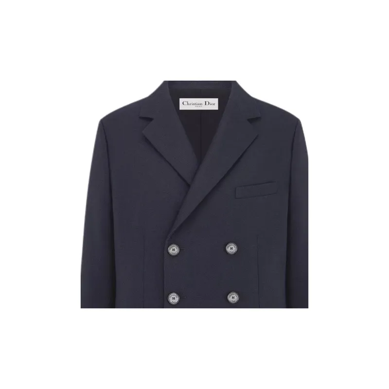 DIOR SS25 Business Suit Coat Women's Marine Blue-2