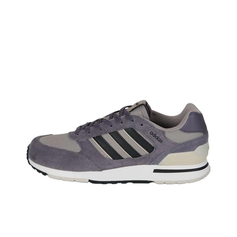Adidas Run 80s Anti Slip Wear Resistant Low Top Running Shoes Men's Gray Black-0