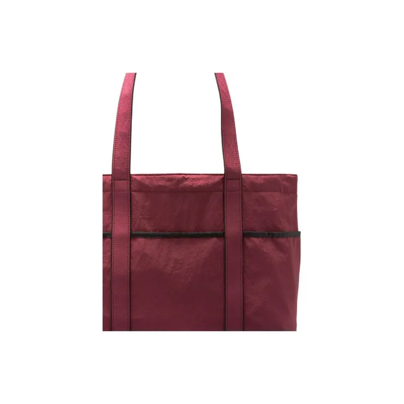 Lululemon Recycled Nylon Tote Bag Shopping Bag Shoulder Bag Handbag Unisex Garnet Red & Black-2