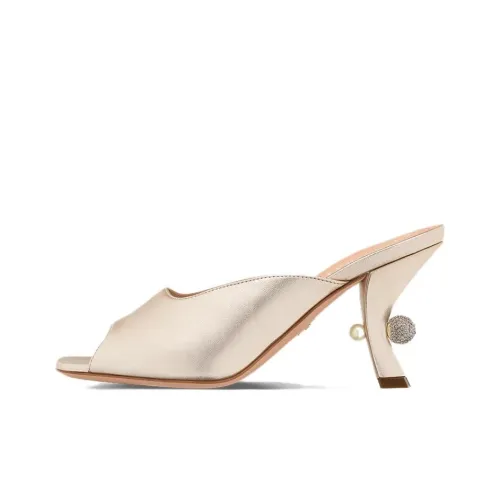 DIOR Tribales Slide Slippers 8cm Women's Gold