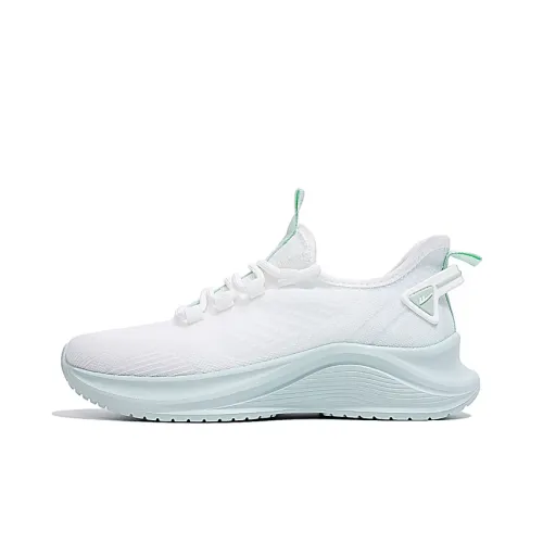 Warrior Breathable Lightweight Rebound Low Top Casual Running Shoes Women's White Light Green