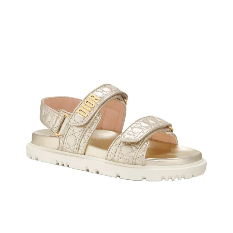 DIOR DiorAct Strap Sandals Women's Gold-1