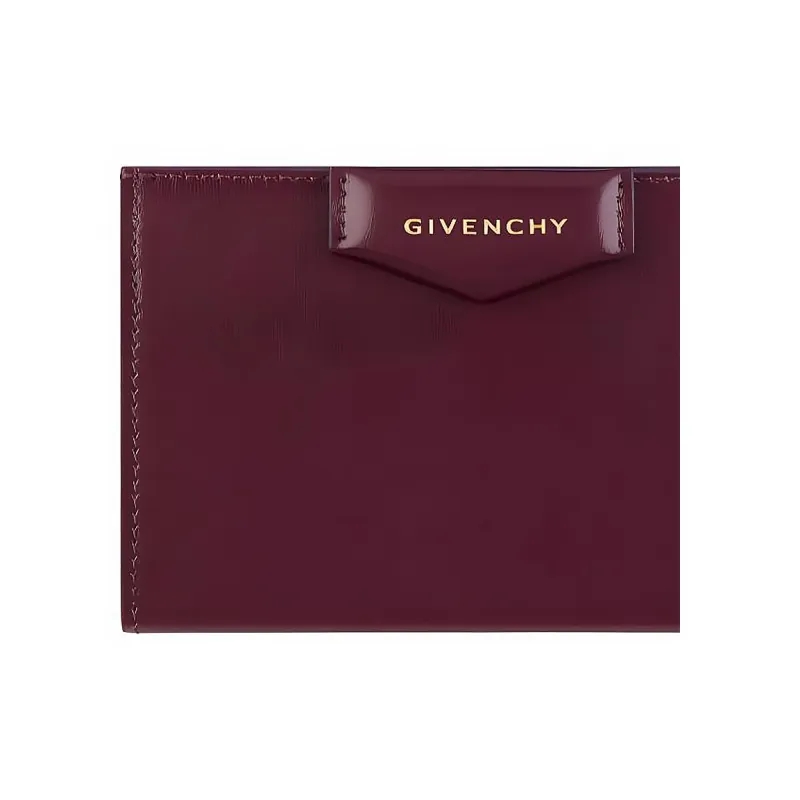 GIVENCHY Antigona Cow Leather Patchwork With Sheepskin Wallet Women's Burgundy-4