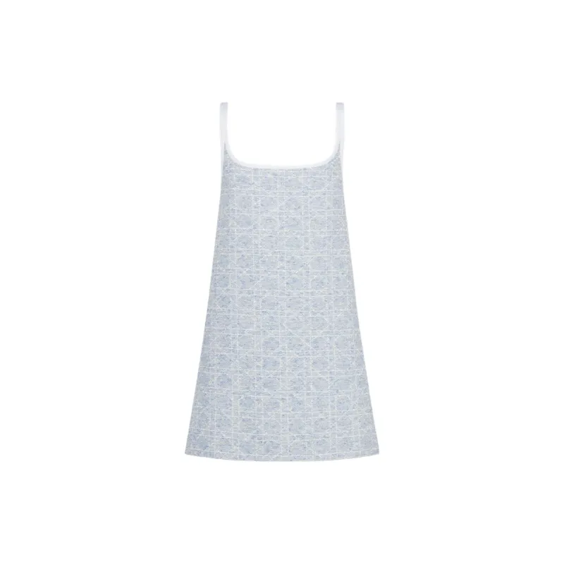 DIOR SS25 Slip Dresses Women's Sky Blue-1