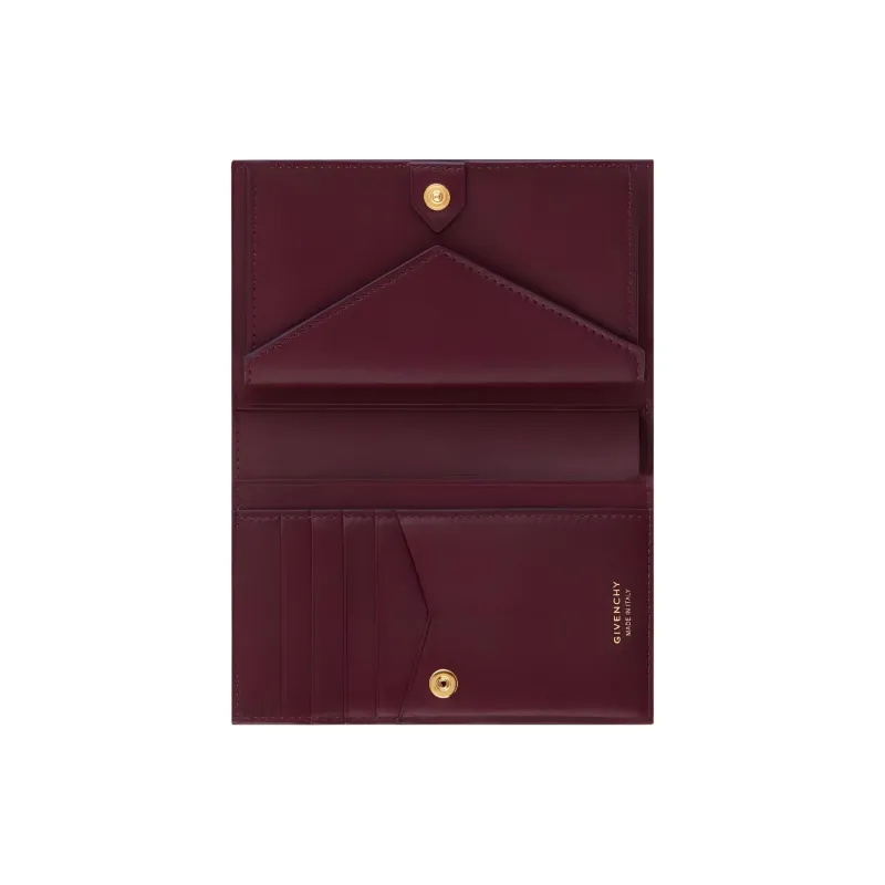 GIVENCHY Antigona Cow Leather Patchwork With Sheepskin Wallet Women's Burgundy-3