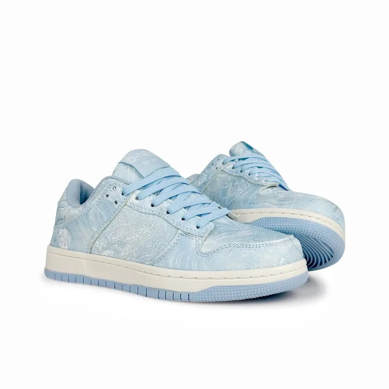 Rongchuan Anti-Slip And Wear-Resistant Lightweight Low-Top Skateboard Shoes Unisex Blue-2