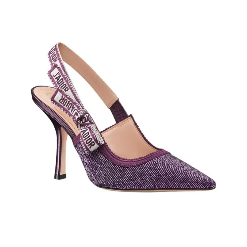 DIOR J'Adior Slim Heel High Heels 10cm Women's Purple-2