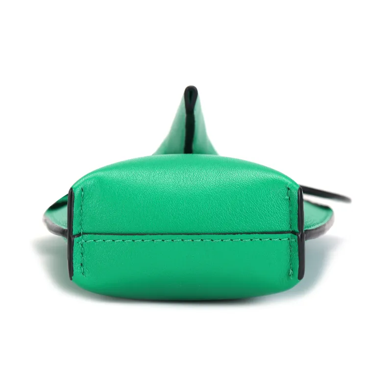 LOEWE Elephant Pocket In Classic Calfskin Jungle Green-3