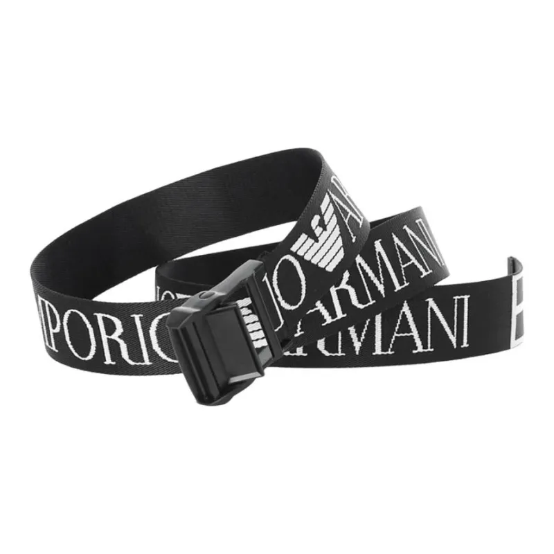 EMPORIO ARMANI Logo print Buckled Belt-2